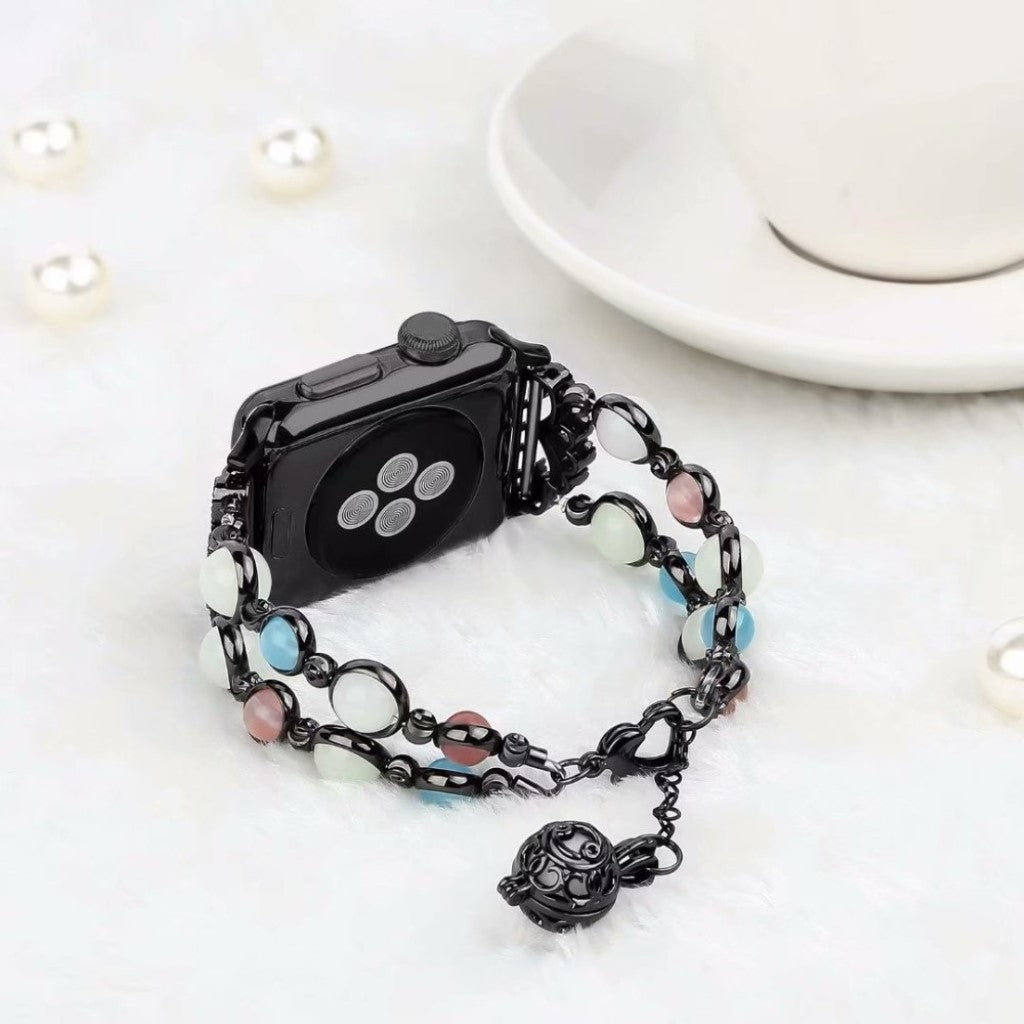Alle tiders Apple Watch Series 4 44mm Metal og Rhinsten Rem - Sort#serie_1