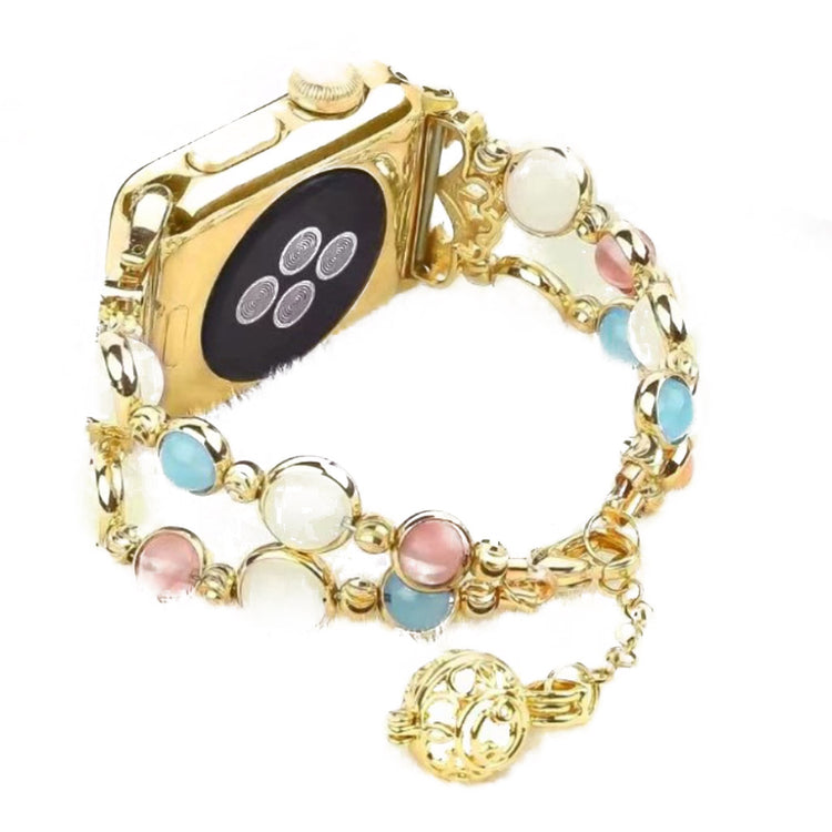 Alle tiders Apple Watch Series 4 44mm Metal og Rhinsten Rem - Guld#serie_4