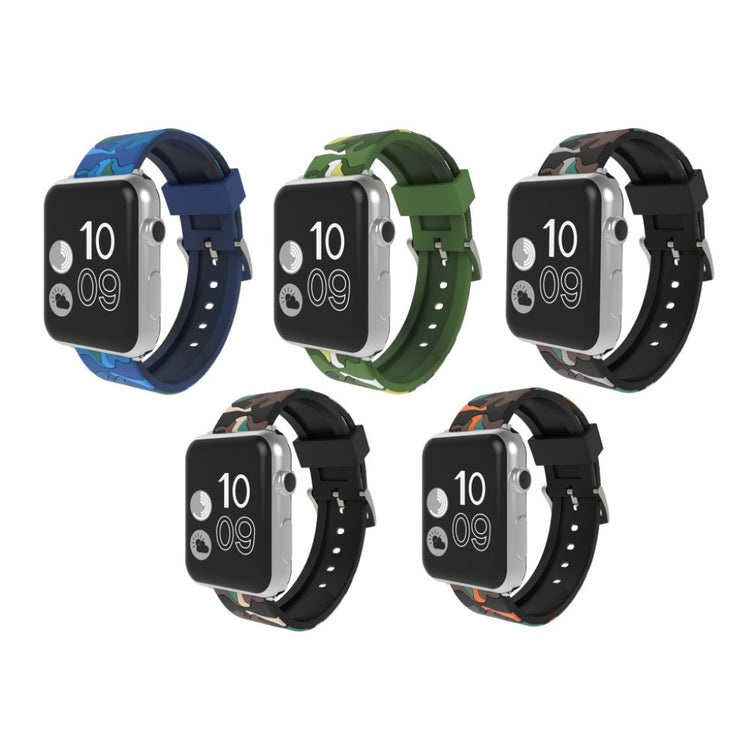 Rigtigt slidstærk Apple Watch Series 4 44mm Silikone Rem - Grøn#serie_1