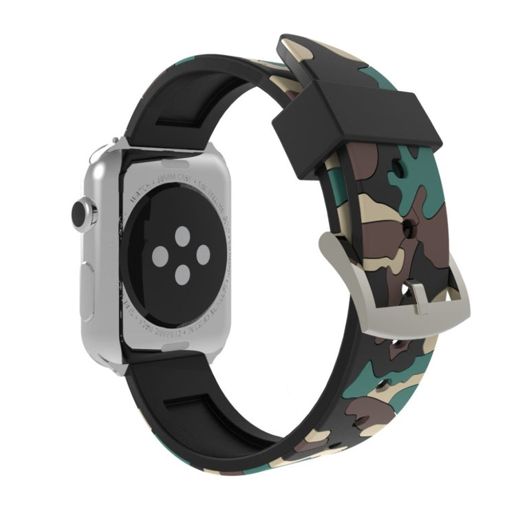 Rigtigt slidstærk Apple Watch Series 4 44mm Silikone Rem - Beige#serie_2