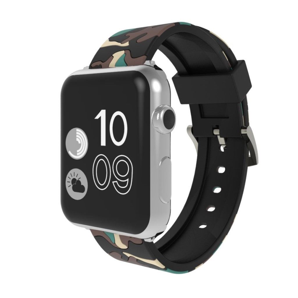 Rigtigt slidstærk Apple Watch Series 4 44mm Silikone Rem - Beige#serie_2