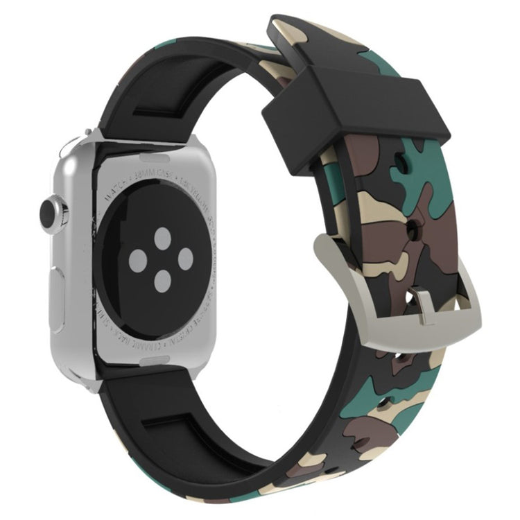 Rigtigt slidstærk Apple Watch Series 4 44mm Silikone Rem - Beige#serie_2