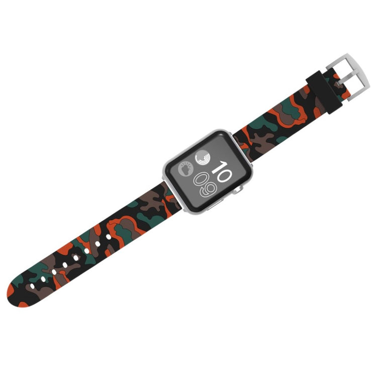 Rigtigt slidstærk Apple Watch Series 4 44mm Silikone Rem - Orange#serie_3