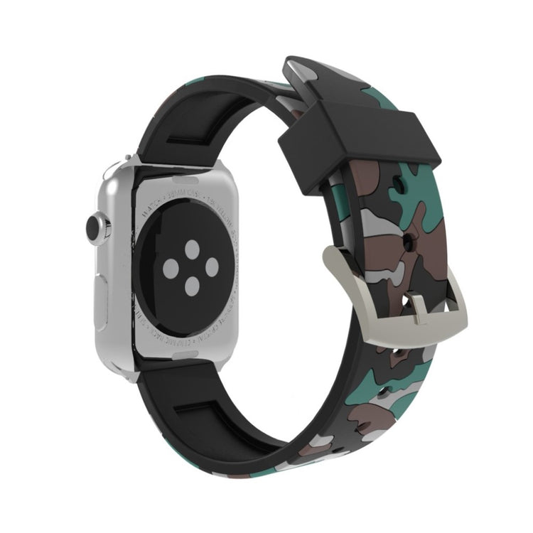 Rigtigt slidstærk Apple Watch Series 4 44mm Silikone Rem - Sølv#serie_4
