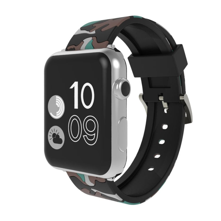 Rigtigt slidstærk Apple Watch Series 4 44mm Silikone Rem - Sølv#serie_4