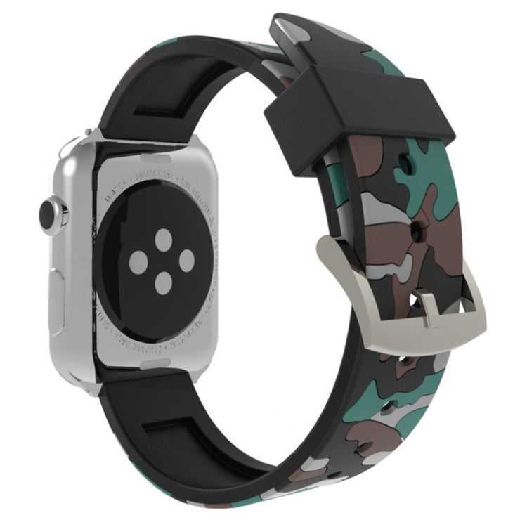 Rigtigt slidstærk Apple Watch Series 4 44mm Silikone Rem - Sølv#serie_4