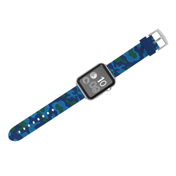 Rigtigt slidstærk Apple Watch Series 4 44mm Silikone Rem - Blå#serie_5