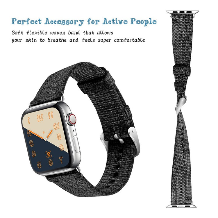 Super godt Apple Watch Series 4 44mm Nylon Rem - Sort#serie_1