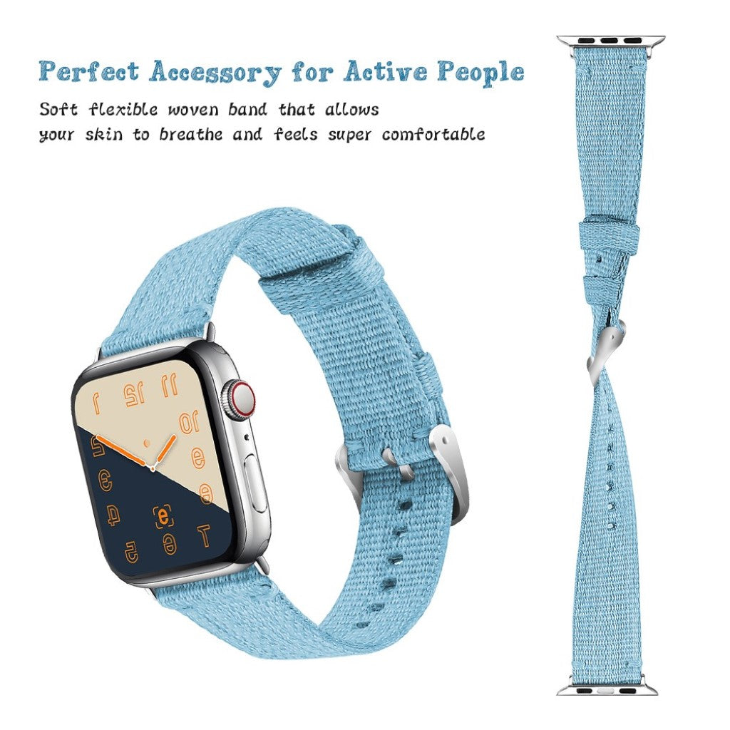 Super godt Apple Watch Series 4 44mm Nylon Rem - Blå#serie_3