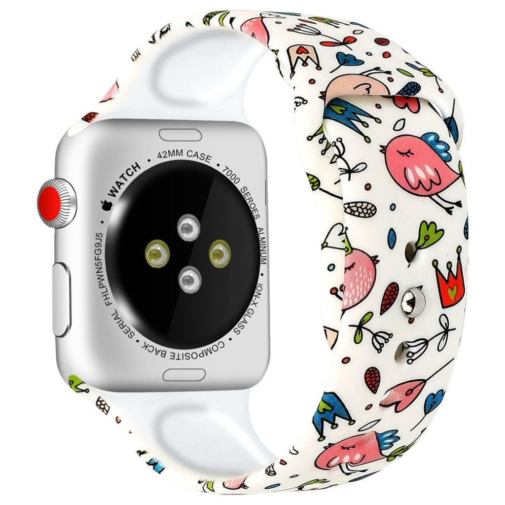 Fed Apple Watch Series 4 44mm Silikone Rem - Flerfarvet#serie_1