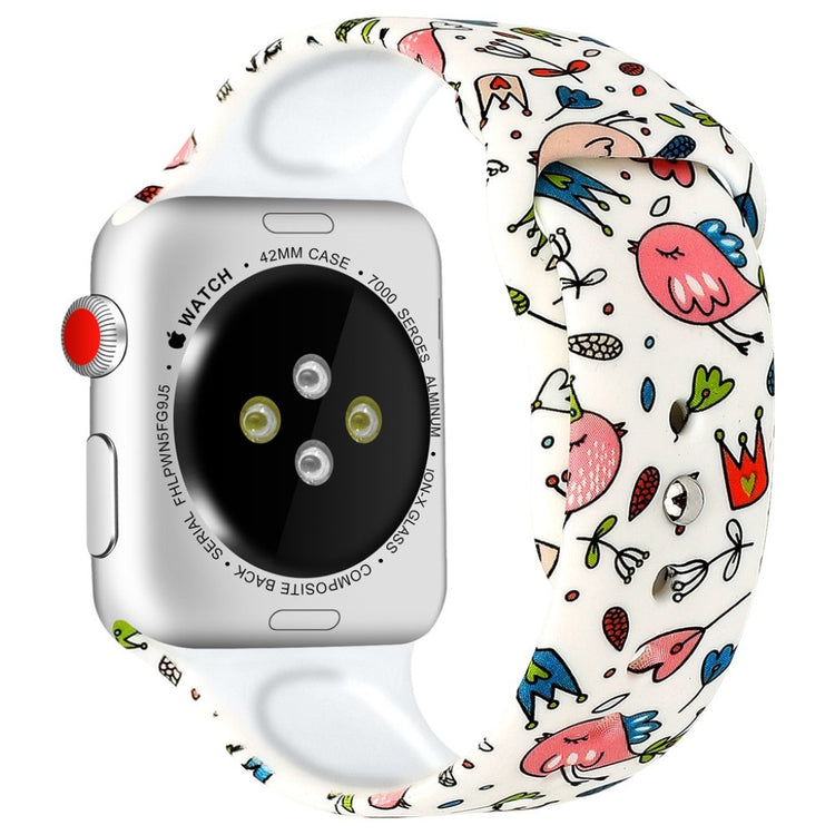 Fed Apple Watch Series 4 44mm Silikone Rem - Flerfarvet#serie_1