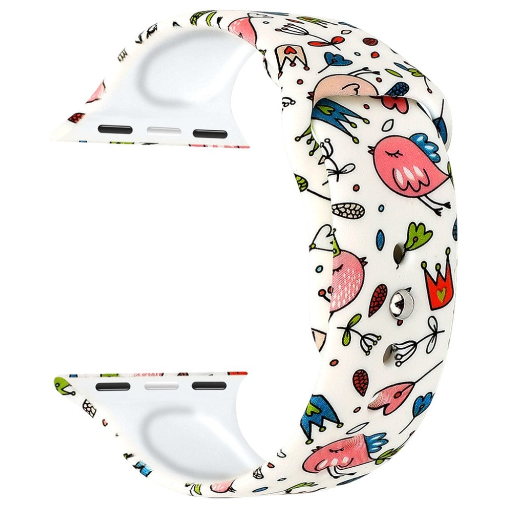 Fed Apple Watch Series 4 44mm Silikone Rem - Flerfarvet#serie_1