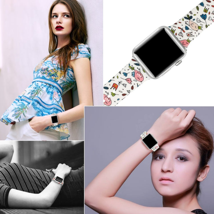 Fed Apple Watch Series 4 44mm Silikone Rem - Flerfarvet#serie_1