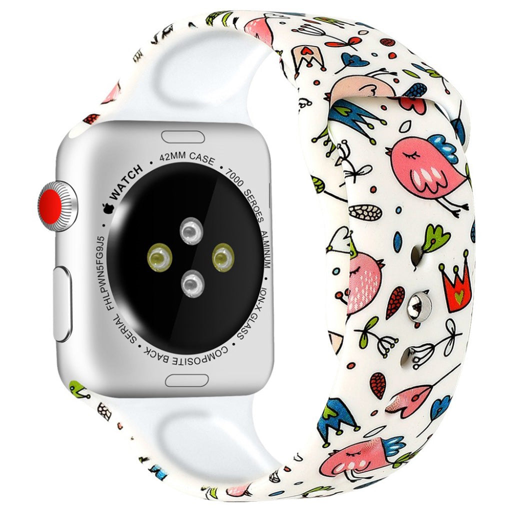 Fed Apple Watch Series 4 44mm Silikone Rem - Flerfarvet#serie_1