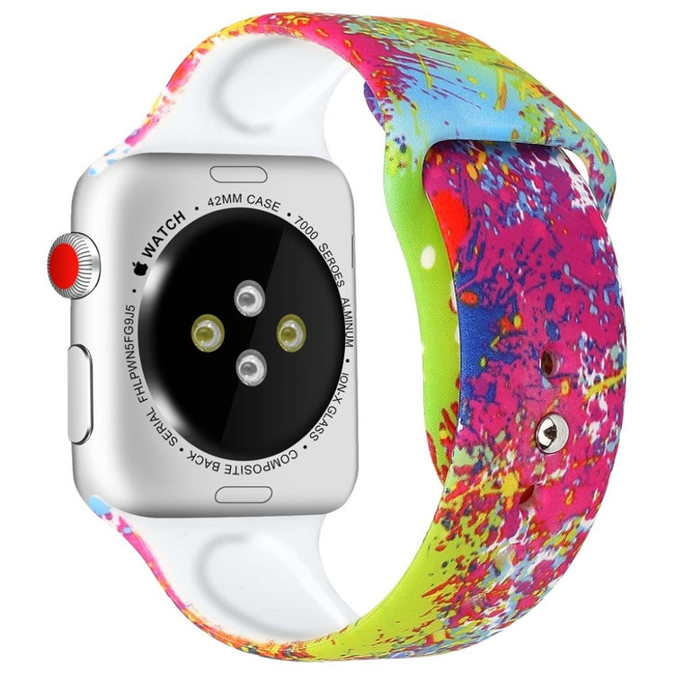Fed Apple Watch Series 4 44mm Silikone Rem - Flerfarvet#serie_2