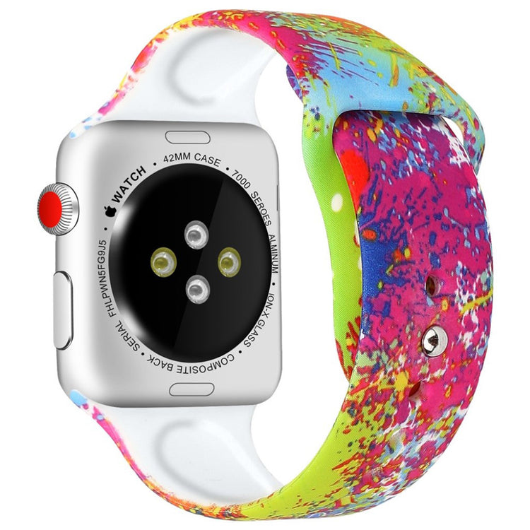 Fed Apple Watch Series 4 44mm Silikone Rem - Flerfarvet#serie_2