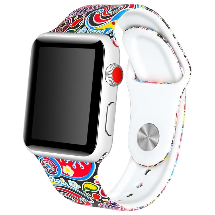 Fed Apple Watch Series 4 44mm Silikone Rem - Flerfarvet#serie_3
