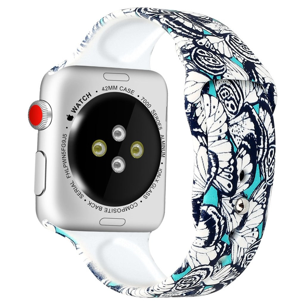 Fed Apple Watch Series 4 44mm Silikone Rem - Flerfarvet#serie_5