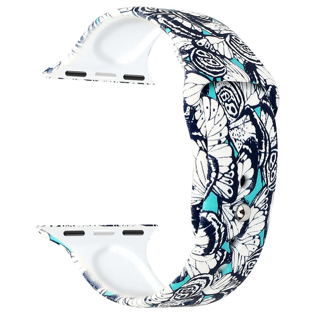 Fed Apple Watch Series 4 44mm Silikone Rem - Flerfarvet#serie_5