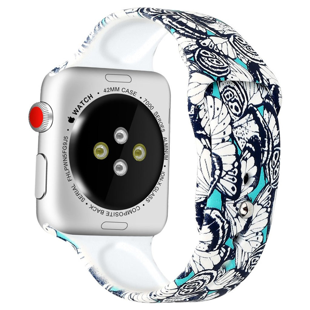 Fed Apple Watch Series 4 44mm Silikone Rem - Flerfarvet#serie_5