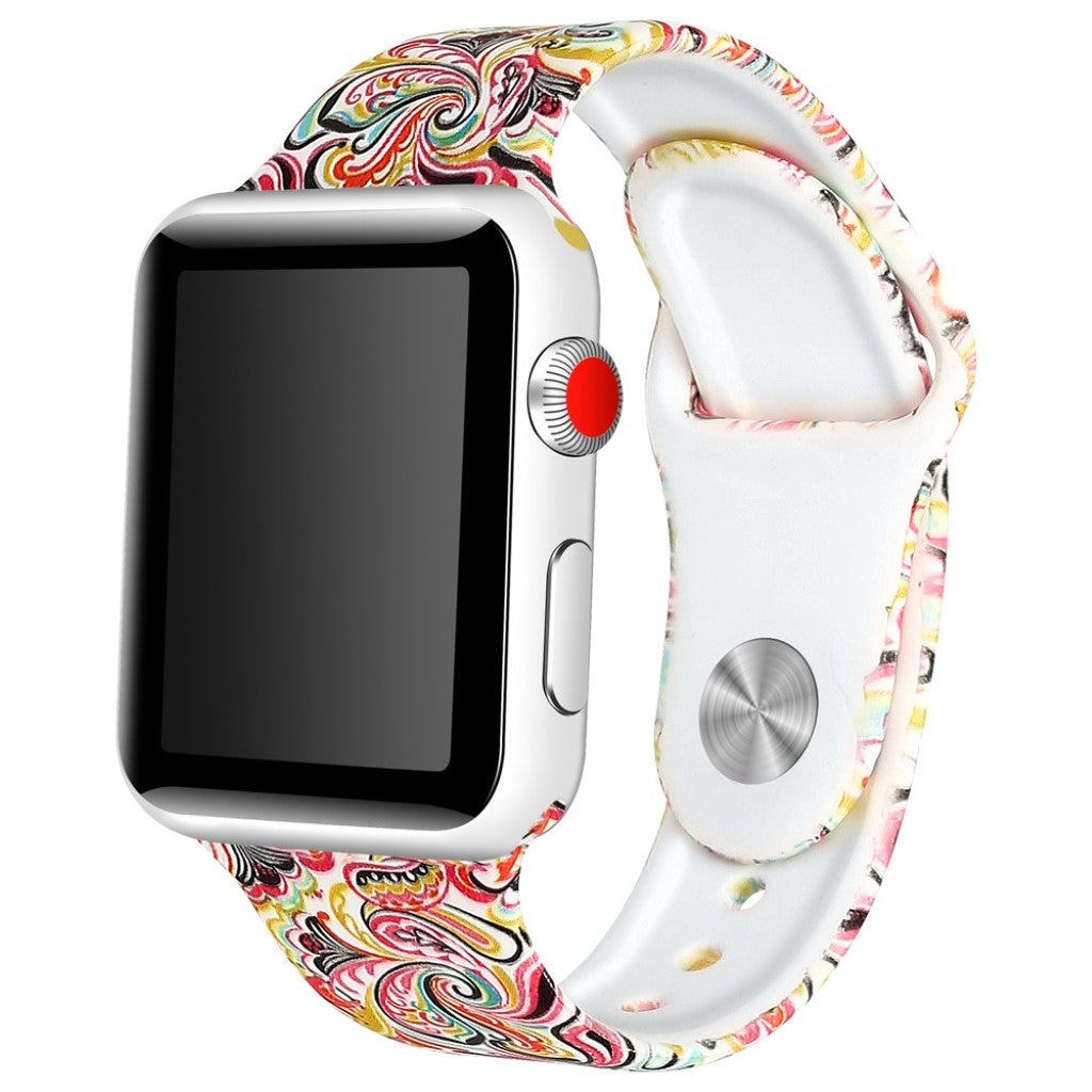 Fed Apple Watch Series 4 44mm Silikone Rem - Flerfarvet#serie_7