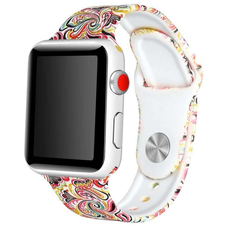 Fed Apple Watch Series 4 44mm Silikone Rem - Flerfarvet#serie_7