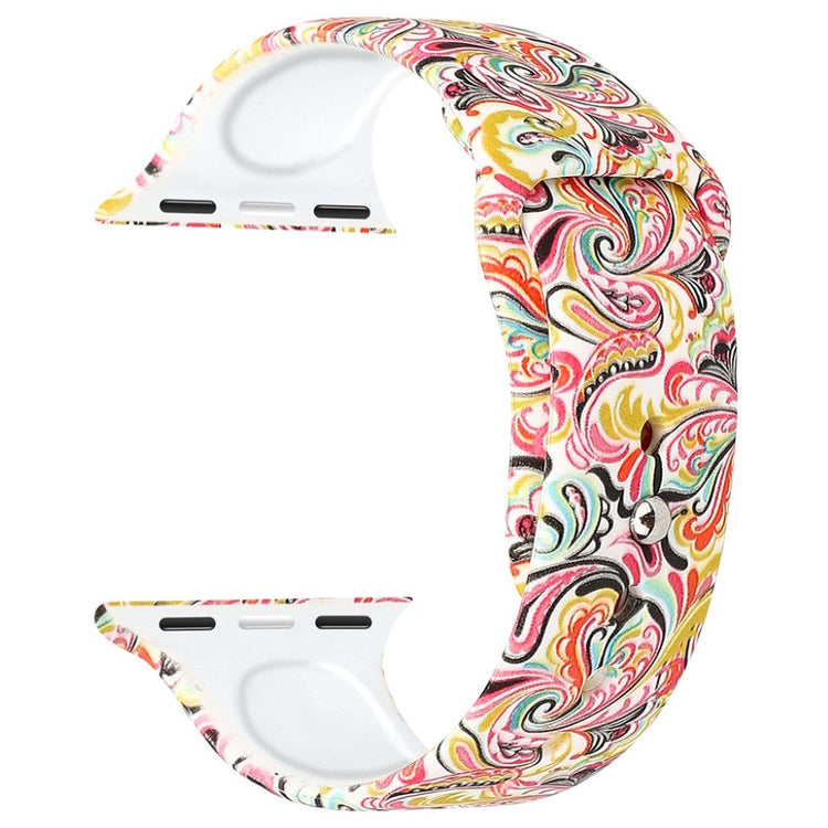 Fed Apple Watch Series 4 44mm Silikone Rem - Flerfarvet#serie_7