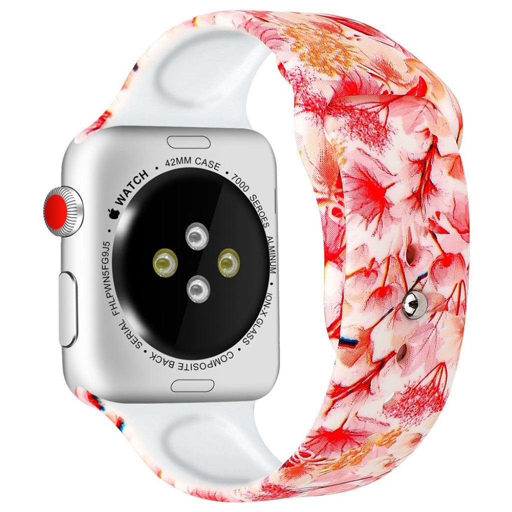 Fed Apple Watch Series 4 44mm Silikone Rem - Flerfarvet#serie_8