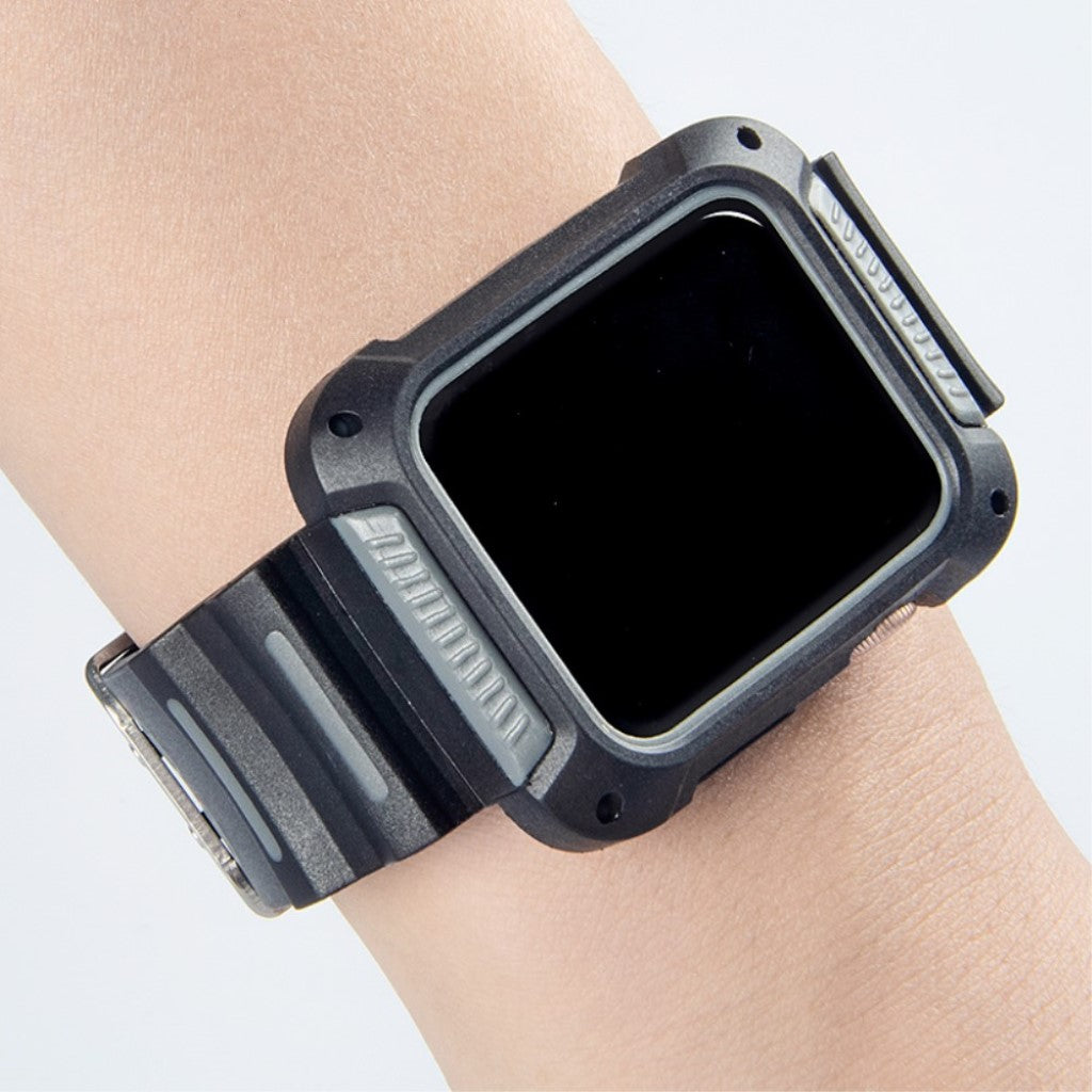 Rigtigt flot Apple Watch Series 4 44mm Silikone Rem - Sort#serie_2