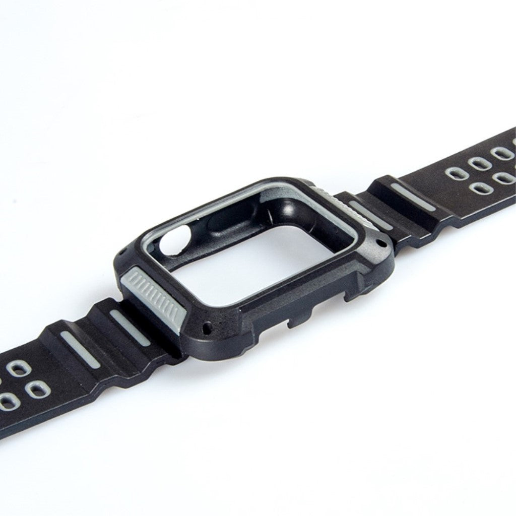 Rigtigt flot Apple Watch Series 4 44mm Silikone Rem - Sort#serie_2