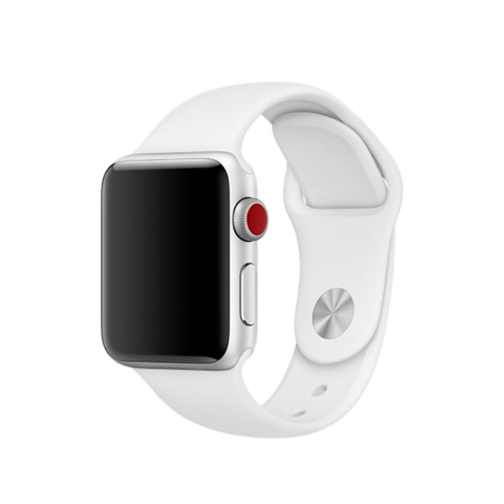 Helt vildt hårdfør Apple Watch Series 4 44mm Silikone Rem - Sølv#serie_2