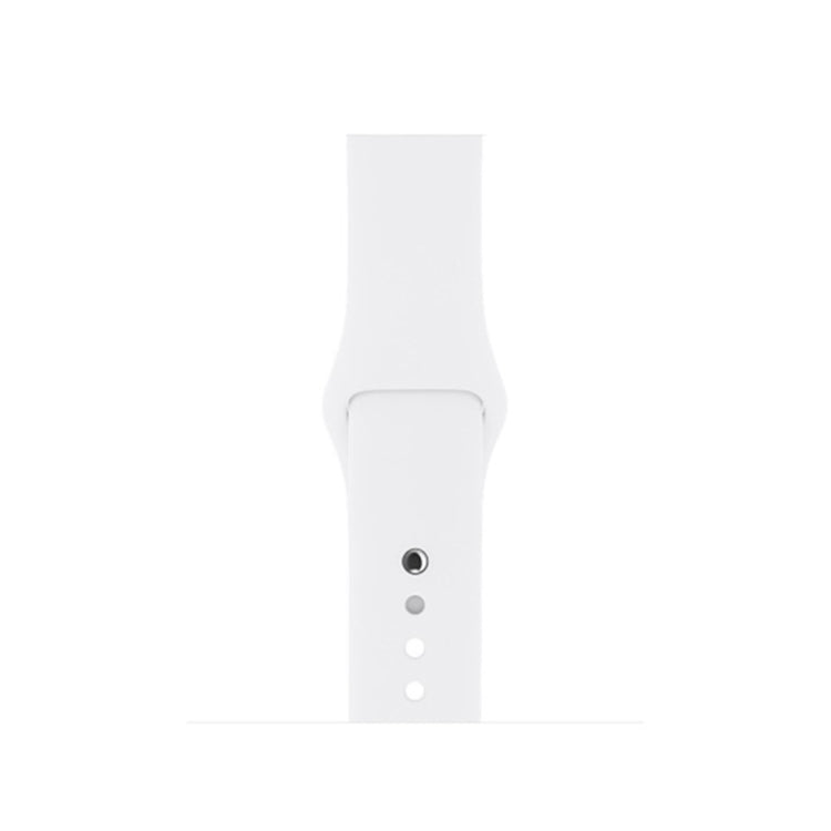 Helt vildt hårdfør Apple Watch Series 4 44mm Silikone Rem - Sølv#serie_2