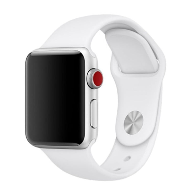 Helt vildt hårdfør Apple Watch Series 4 44mm Silikone Rem - Sølv#serie_2