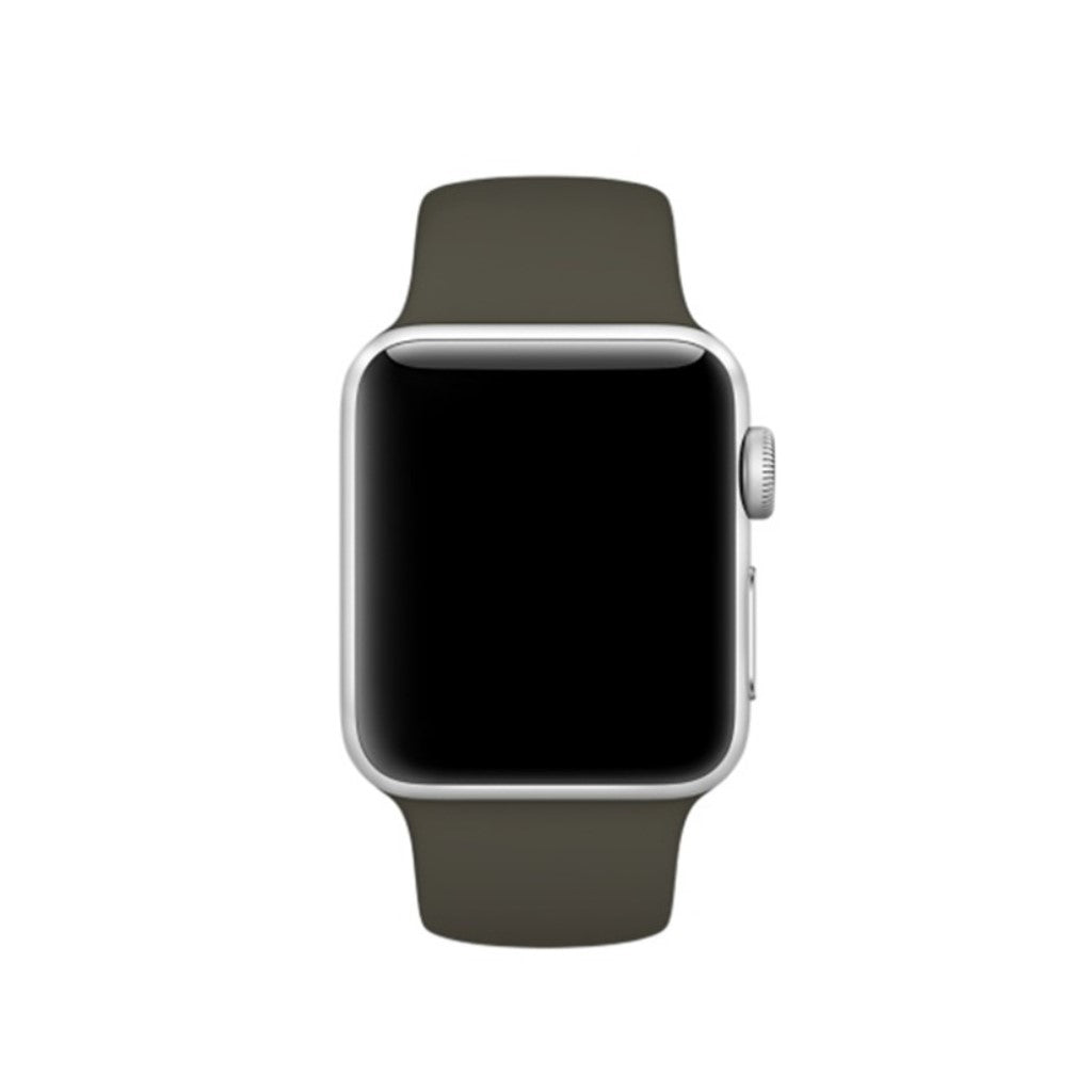 Helt vildt hårdfør Apple Watch Series 4 44mm Silikone Rem - Sølv#serie_24