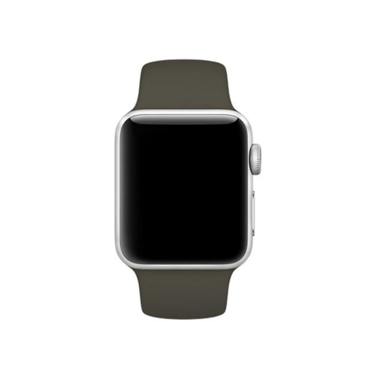 Helt vildt hårdfør Apple Watch Series 4 44mm Silikone Rem - Sølv#serie_24