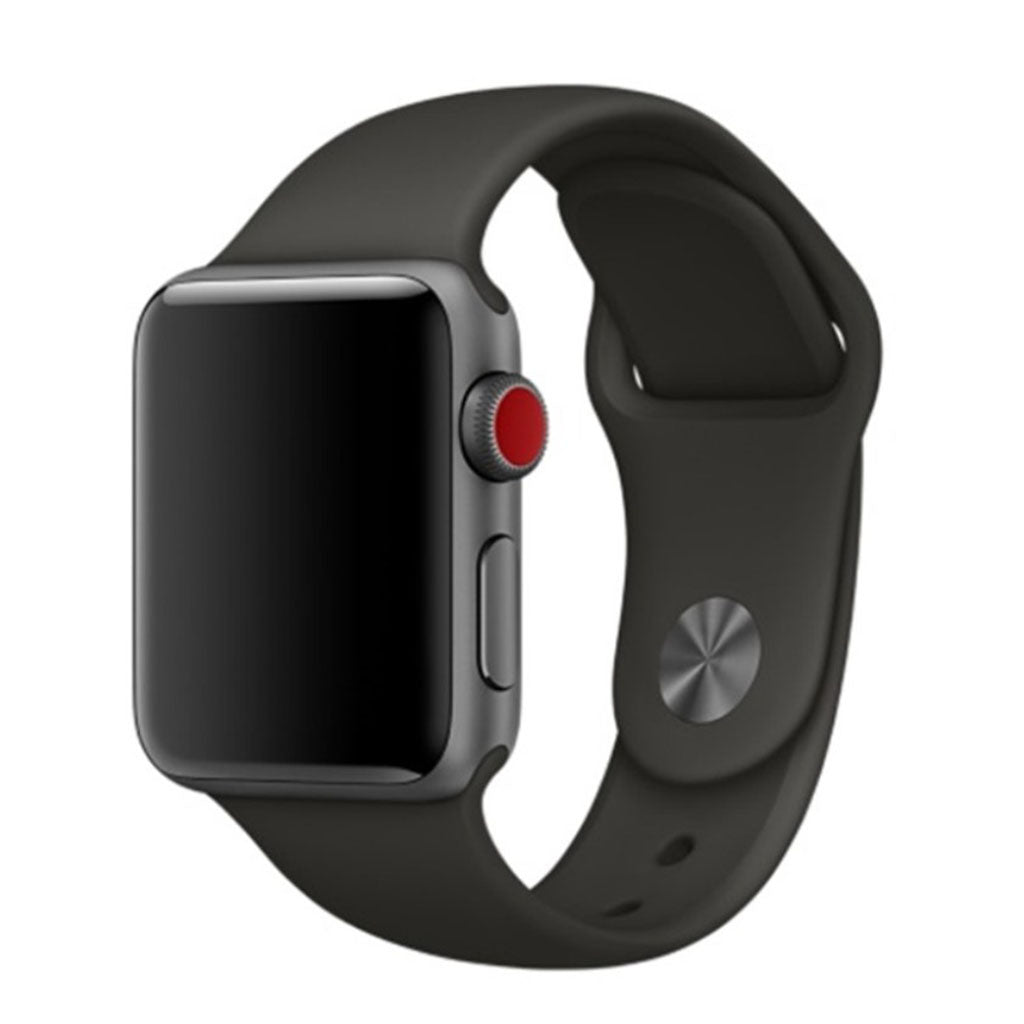 Helt vildt hårdfør Apple Watch Series 4 44mm Silikone Rem - Sølv#serie_4