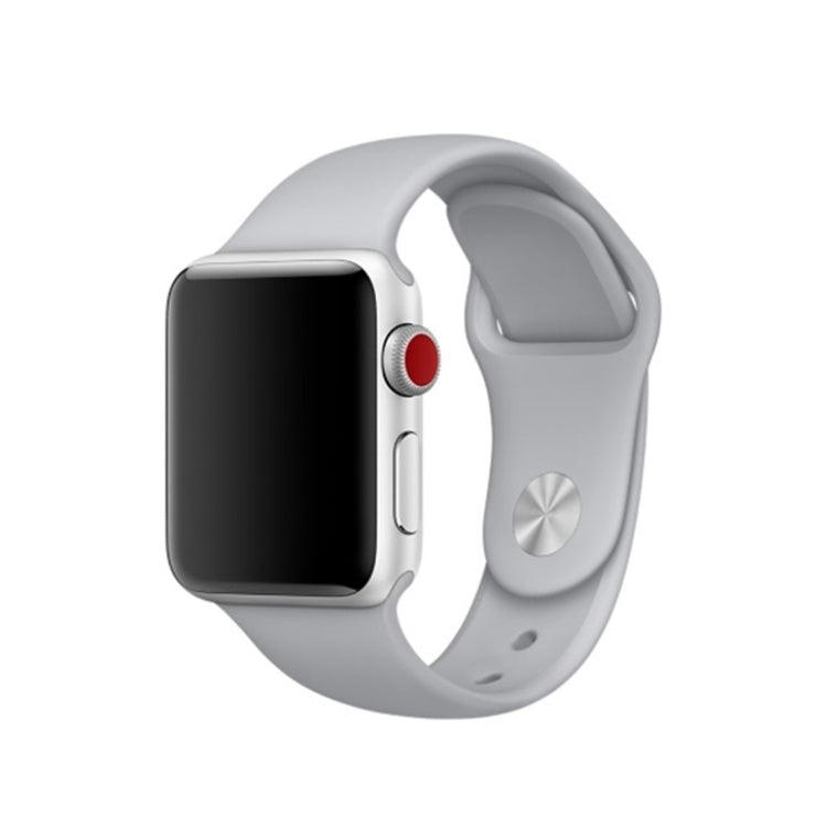 Helt vildt hårdfør Apple Watch Series 4 44mm Silikone Rem - Sølv#serie_5