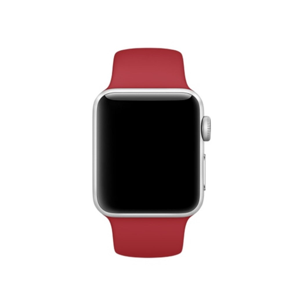 Helt vildt hårdfør Apple Watch Series 4 44mm Silikone Rem - Rød#serie_6