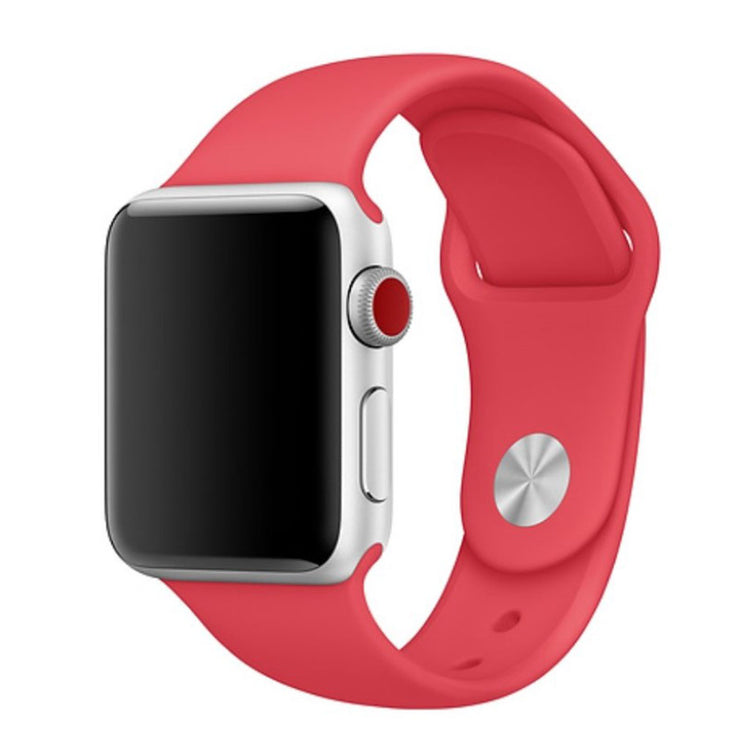 Helt vildt hårdfør Apple Watch Series 4 44mm Silikone Rem - Rød#serie_7