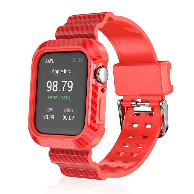 Mega komfortabel Apple Watch Series 4 44mm Silikone Rem - Rød#serie_2
