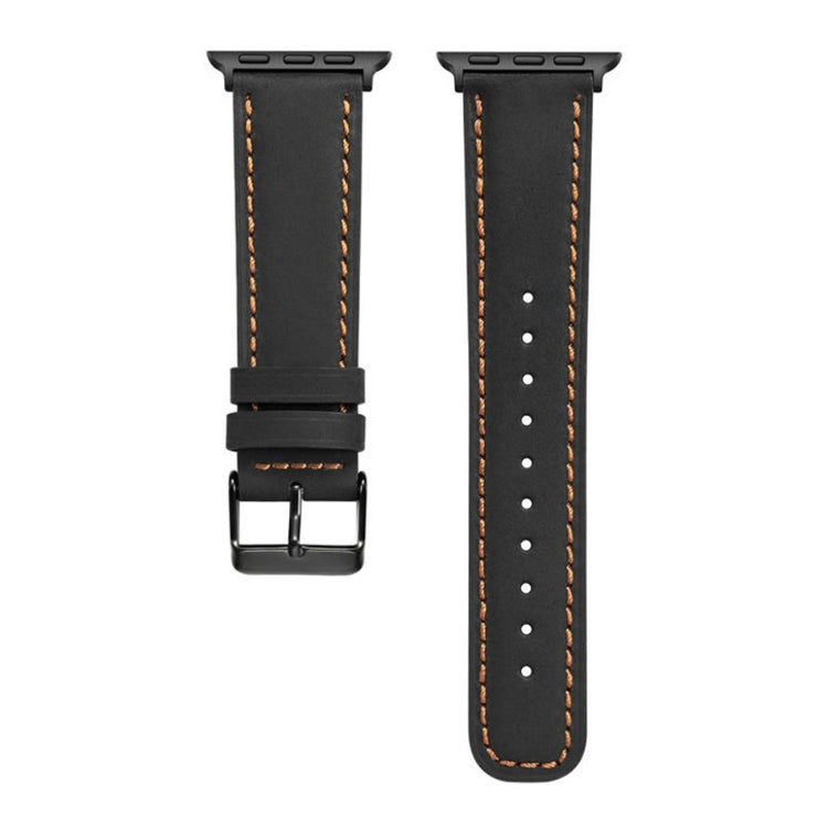 Vildt fantastisk Apple Watch Series 4 44mm Ægte læder Rem - Sort#serie_1