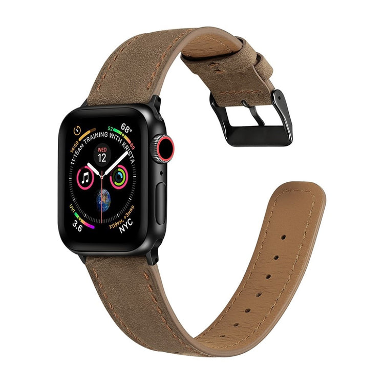Vildt fantastisk Apple Watch Series 4 44mm Ægte læder Rem - Brun#serie_3