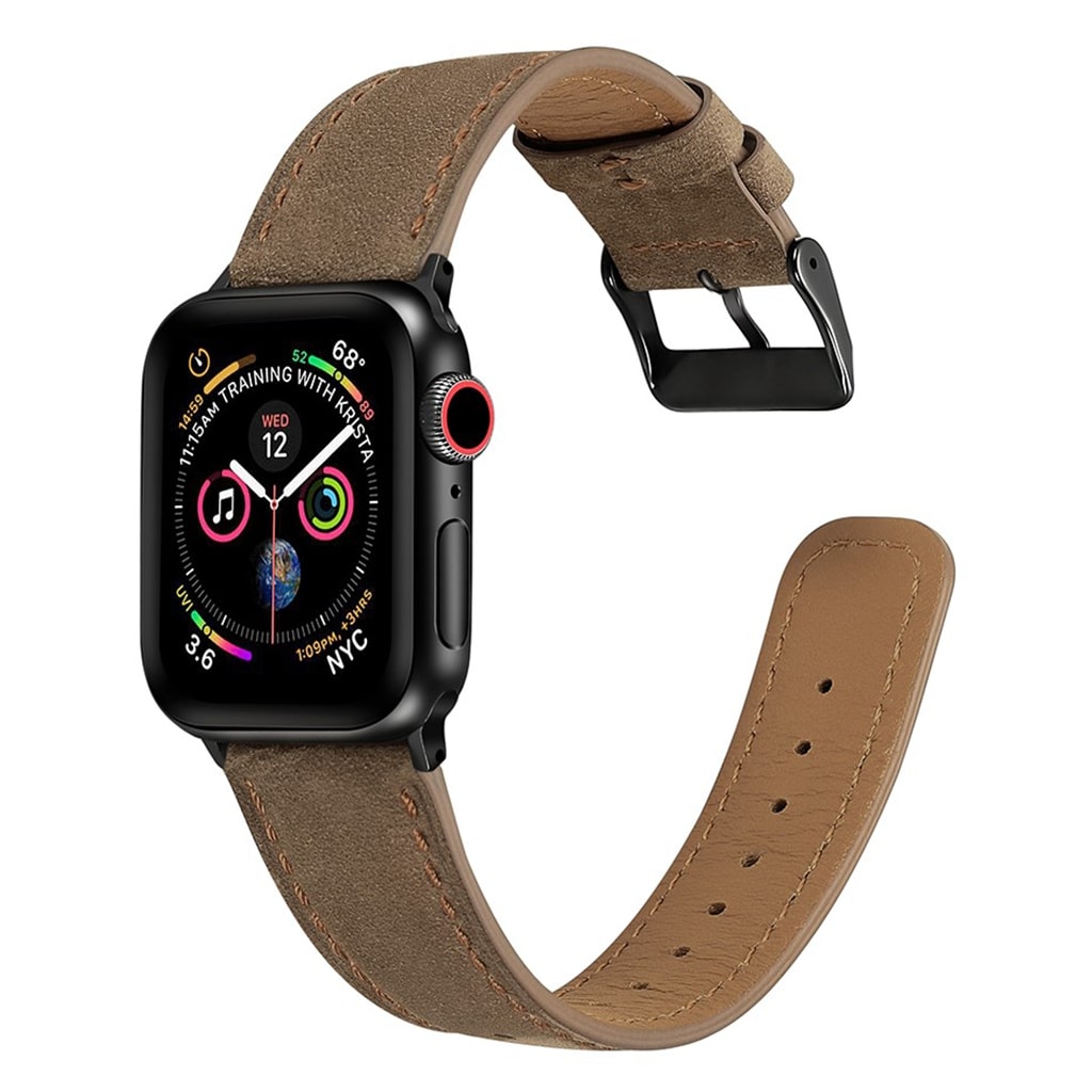 Vildt fantastisk Apple Watch Series 4 44mm Ægte læder Rem - Brun#serie_3