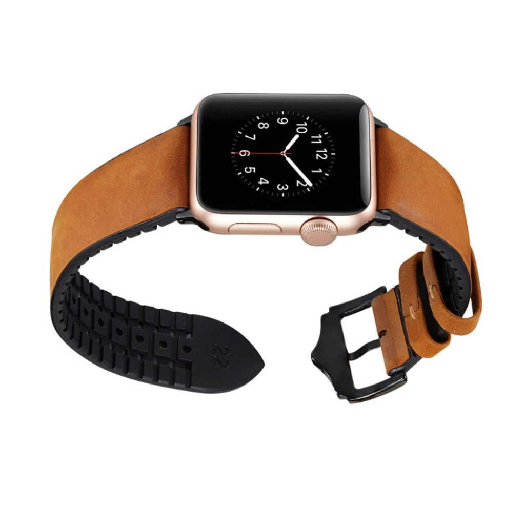 Rigtigt fantastisk Apple Watch Series 4 44mm Kunstlæder Rem - Brun#serie_5