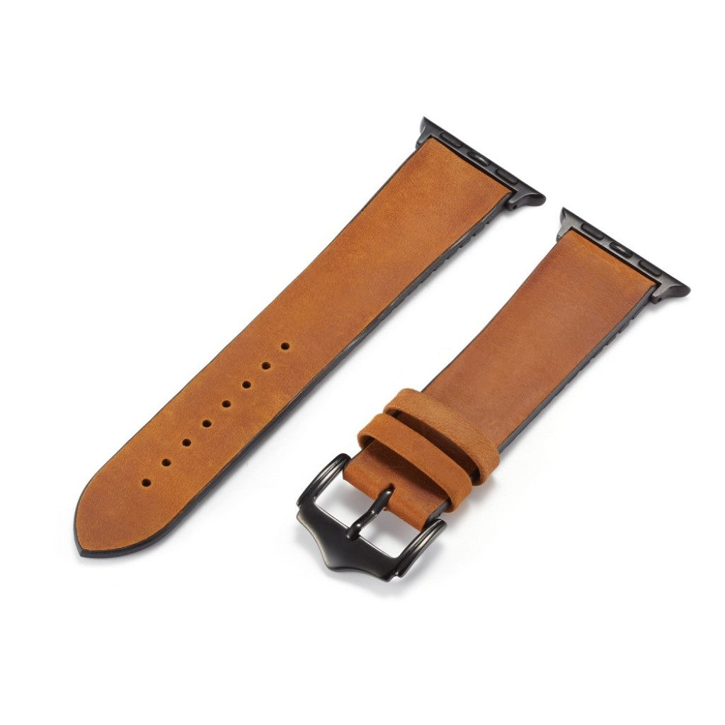 Rigtigt fantastisk Apple Watch Series 4 44mm Kunstlæder Rem - Brun#serie_5