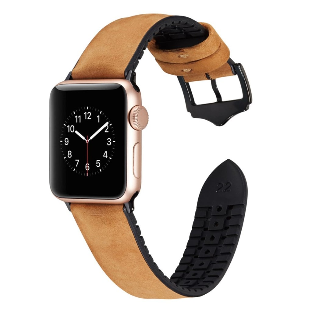 Rigtigt fantastisk Apple Watch Series 4 44mm Kunstlæder Rem - Brun#serie_5