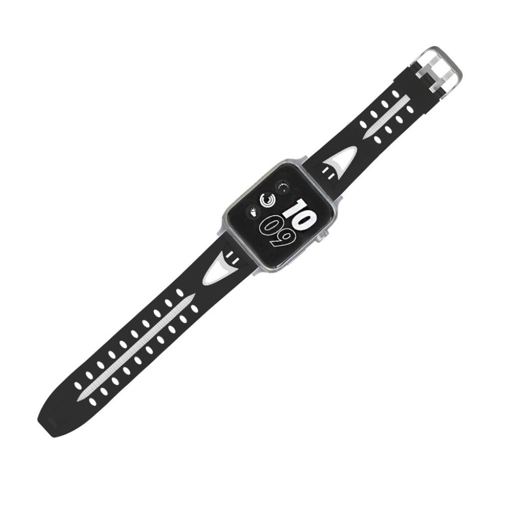 Fremragende Apple Watch Series 4 44mm Silikone Rem - Sort#serie_1