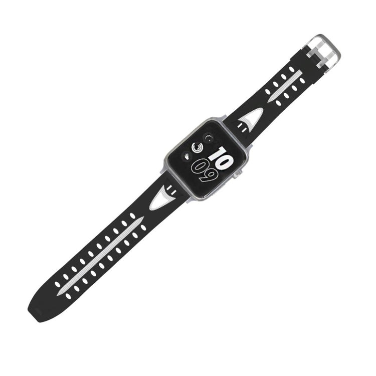 Fremragende Apple Watch Series 4 44mm Silikone Rem - Sort#serie_1
