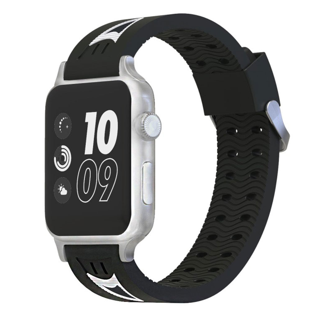 Fremragende Apple Watch Series 4 44mm Silikone Rem - Sort#serie_1