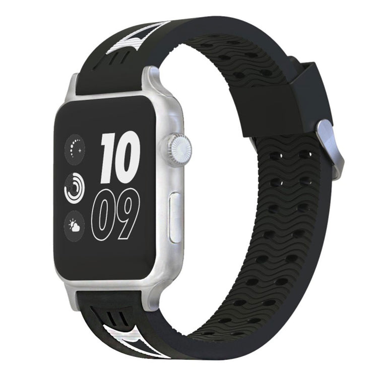 Fremragende Apple Watch Series 4 44mm Silikone Rem - Sort#serie_1